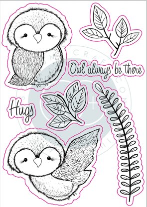 Craft Consortium A5 Clear Stamps - Olivia The Owl