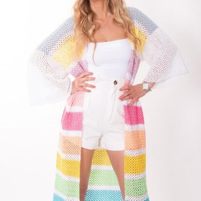 Crochet Rainbow Cardigan