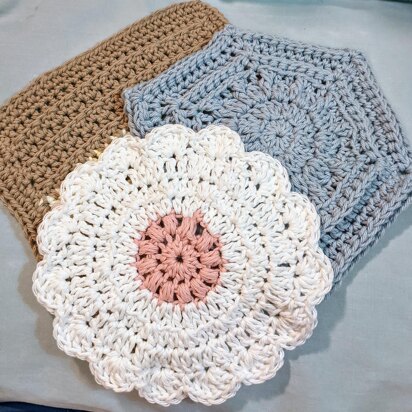 Trio of washcloths