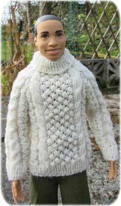 1:6th scale Aran sweater 1