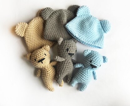 Newborn Hat and Toy Bear Set