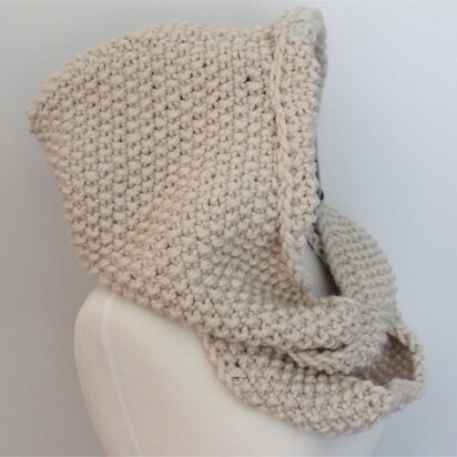 Hooded Infinity Scarf - knitting pattern