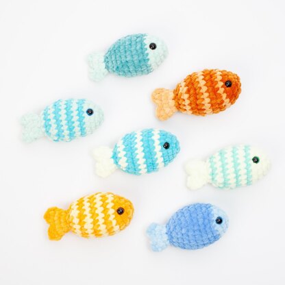 Fish amigurumi, no sew crochet pattern