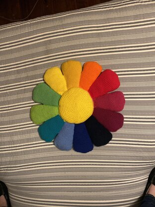 Rainbow Flower Pillow