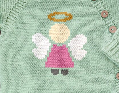 Baby Cardigan with Angel