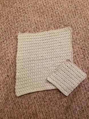 Star Stitch dish towel and wash cloth