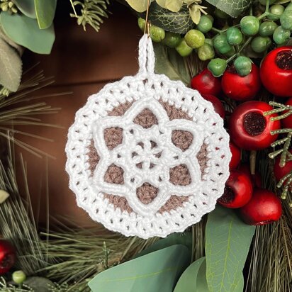 Lacy Border Layered Snowflake Ornament