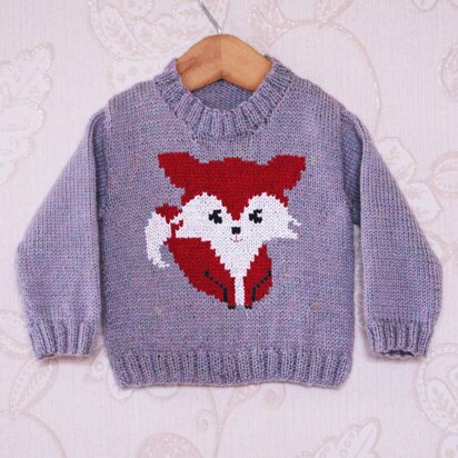 Intarsia - Red Fox Chart - Childrens Sweater