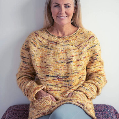 Turmeric Sweater in Berroco Ultra Wool Handpaint & Berroco Aerial - Downloadable PDF