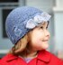 Sophia Cabled Hat with Flower
