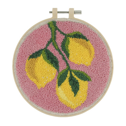 Trimits Floss and Hoop: Lemons Punch Needle Kit