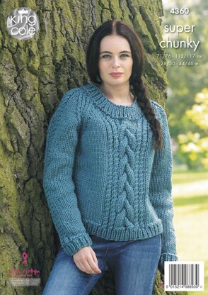 Jumpers in King Cole Big Value Super Chunky - 4360 - Downloadable