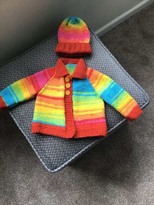 Rainbow cardigan baby