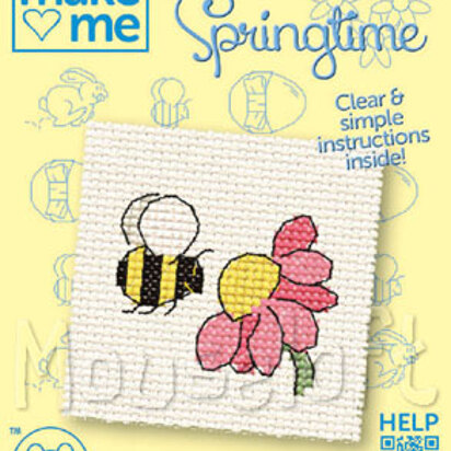 Mouseloft Make Me for Springtime Bee Cross Stitch Kit - 64mm