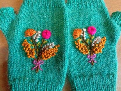 Wildflowers Mittens Gloves