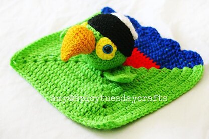 Pirate Bird Blanket Buddy pattern