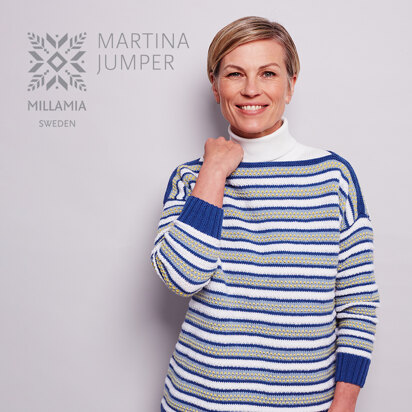 Martina Jumper - Knitting Pattern For Women in MillaMia Naturally Soft Merino by MillaMia