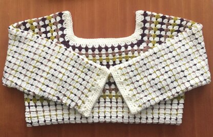 NOSTALGIA - Vintage Retro Style Crochet Granny Square Jumper Sweater