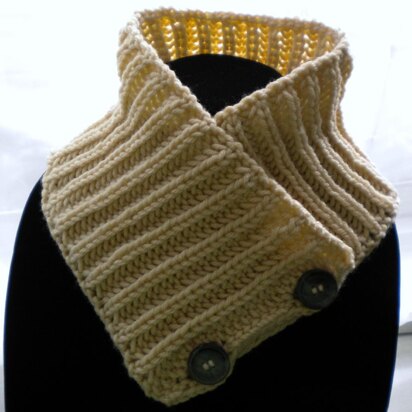 Brioche Crisscross Scarflette - knitting pattern