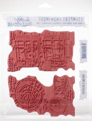 Stampers Anonymous Tim Holtz Cling Stamps 7"X8.5" - Inventor 9