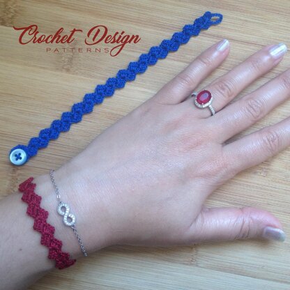 Just Beautiful Bracelet, chokers and anklet - CROCHET PDF PATTERN -