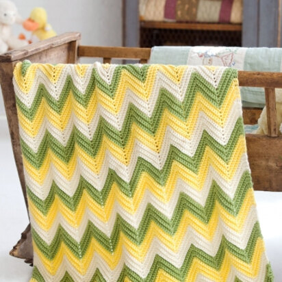 Zig Zag Baby Blankets in Caron Simply Soft Collection - Downloadable PDF