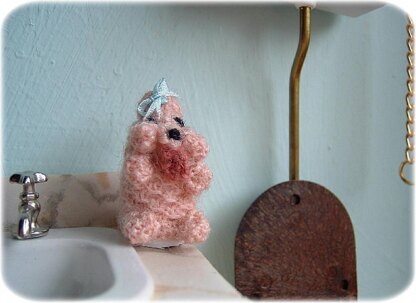 1:12th scale Poodle toilet roll cover