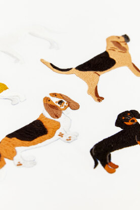 DMC Hounds Embroidery Pattern - PAT1744 - Downloadable PDF