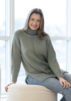 Field Sweater in Viking Of Norway Alpaca Storm - UK-2307-8 - Downloadable PDF