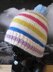 Chunky Stripe Bobble Beanie Hat