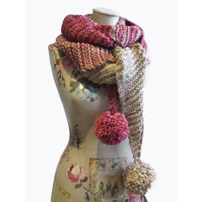 Raspberry Meringue Scarf