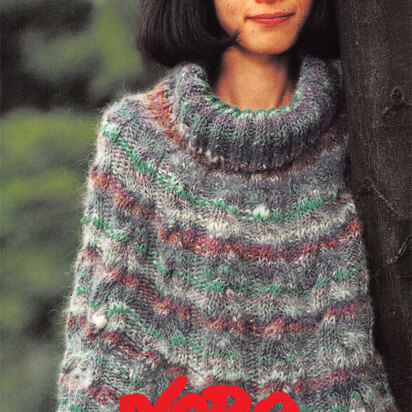 Poncho in Noro Kochoran - Y895 - Downloadable PDF - knitting pattern