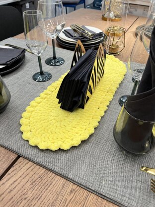 Oval Plush Easter Table Runner