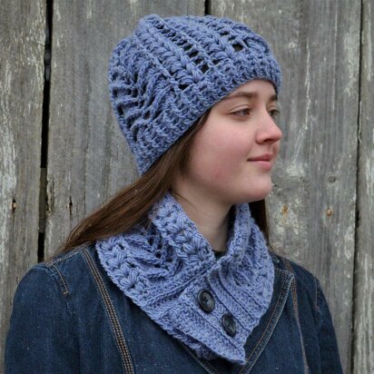 Column of Puffs Hat and Cowl