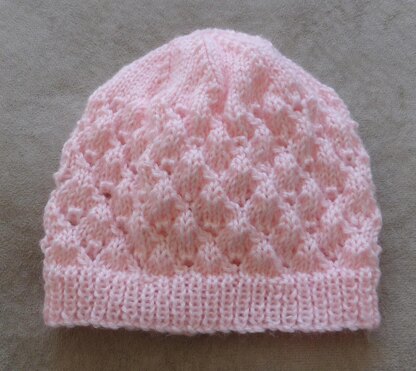 Molly - 4ply lace hat for baby