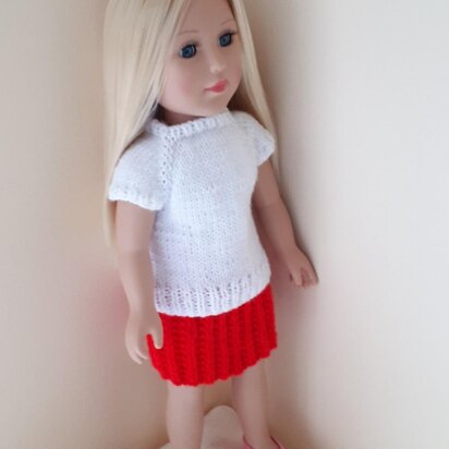 White T Shirt for Doll