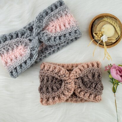 Crochet easy "Alpine" headband/ ear warmer