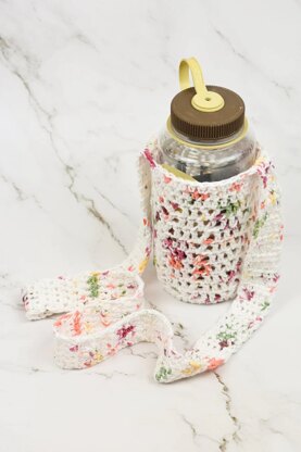 Weekend Water Bottle Holder in Universal Yarn Cotton Supreme Speckles - Downloadable PDF