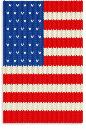 American Flag Chunky Blanket Pattern: Finger Knitting Tutorial (PDF Pattern)