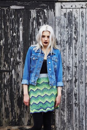 Chevron Top & Skirt in C+B Elektra - CB016