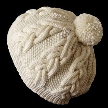 Milky White Cables Hat