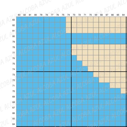 Landscape Pillow 14" 24" 42x42 Squares Mini C2C Crochet Pattern PDF