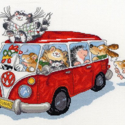 Bothy Threads Are We There Yet Cross Stitch Kit - 36cm x 28cm