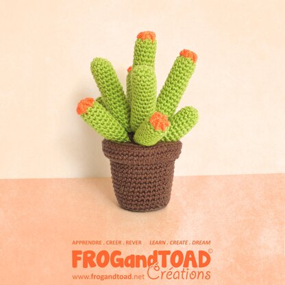 Cactus Amigurumi - Lemon Ball - Desk Flower Pot PLant Deco - Amigurumi Crochet - FROGandTOAD Créations