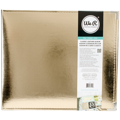 We R Memory Keepers We R Classic Leather D-Ring Album 12"X12" - Gold