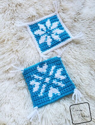 Cute Snowflakes Coasters Set