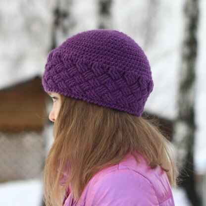 Lilac mood cable hat