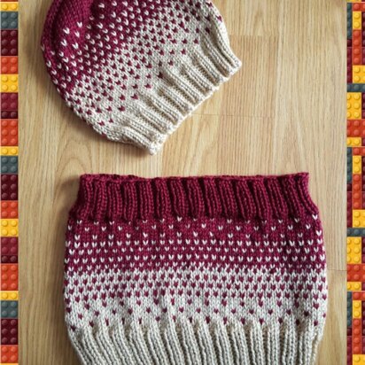 Snowfall Hat & Cowl - knitting pattern