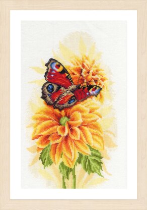 Lanarte Fluttering Butterfly Counted Cross Stitch Kit - PN-0190703