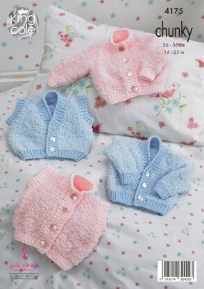 Cardigans and Waistcoats in King Cole Cuddles and Comfort Chunky - 4175 - Downloadable PDF